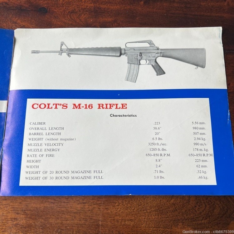 Colt M16 Brochure 5.56 Military Rifle Bulletin D-4-img-3