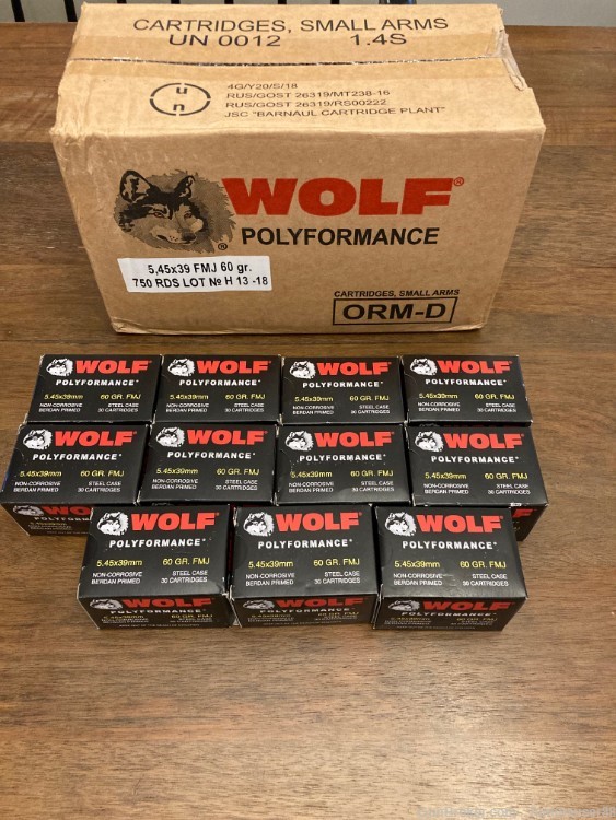 5.45 Ammo, Wolf Russia, AK74 Ammo, 1230 rounds total & 5 Mags Bundle!-img-0