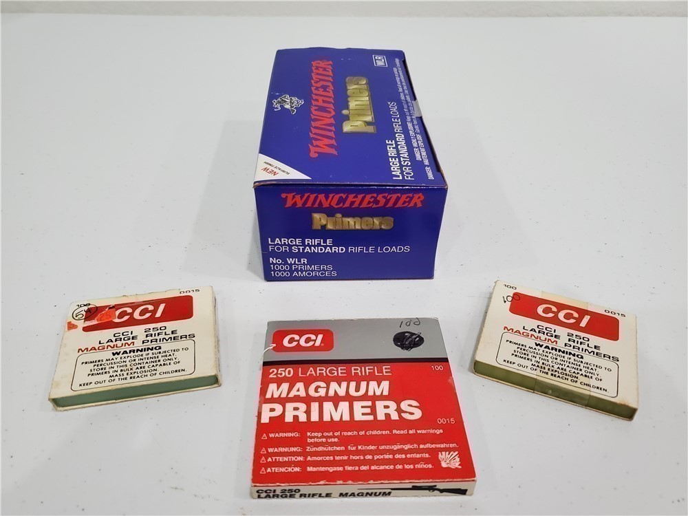 1254 pcs Winchester + CCI Large Rifle Primers - Free Shipping-img-0