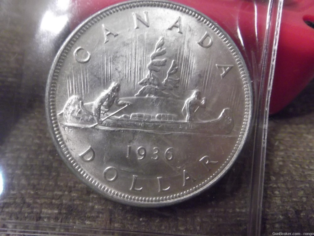 1936 CANADA UNC silver dollar (X2)-img-0