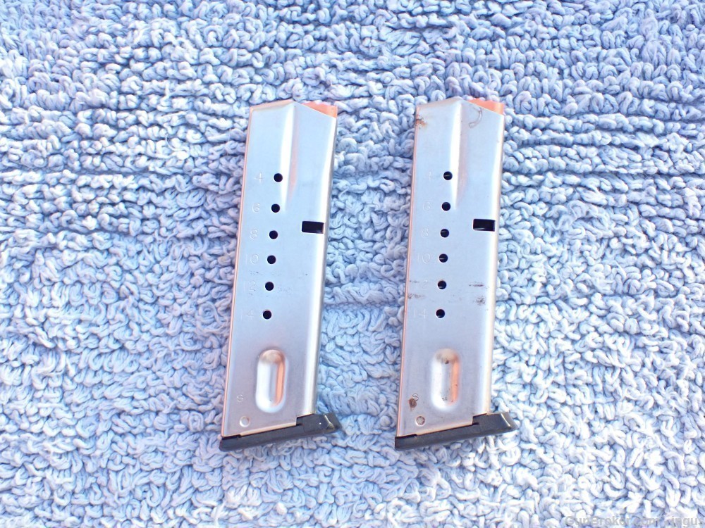 (2 TOTAL) SMITH & WESSON 5906 FACTORY 9MM 15RD MAGAZINE L.E. RESTRICTED-img-0