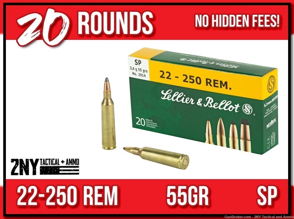 22-250 Remington Rem .22 250 Soft Point S&B-img-0