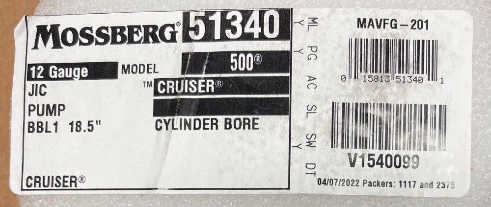 Mossberg 500 Cruiser JIC 12ga 5rd 18" 51340 NO CC FEES -img-5