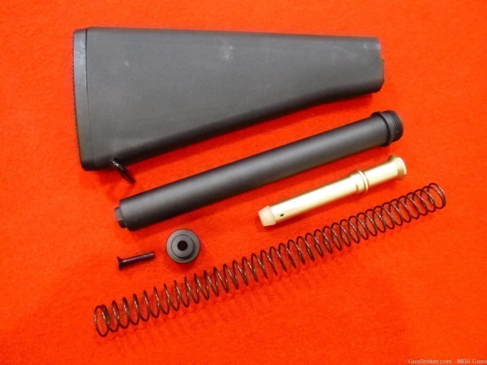 Complete AR10 AR308 A2 Stock Assembly with Buffer, Tube, & Spring-img-0