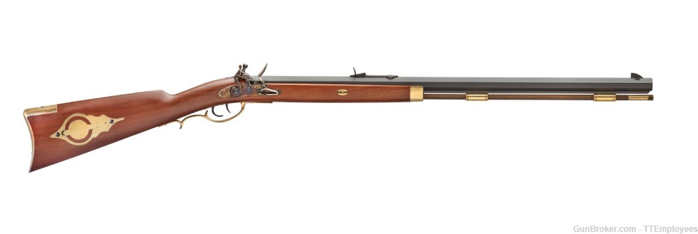 Pedersoli Traditional Hawken Target .50 Cal Flintlock Rifle New Free SHIP-img-0