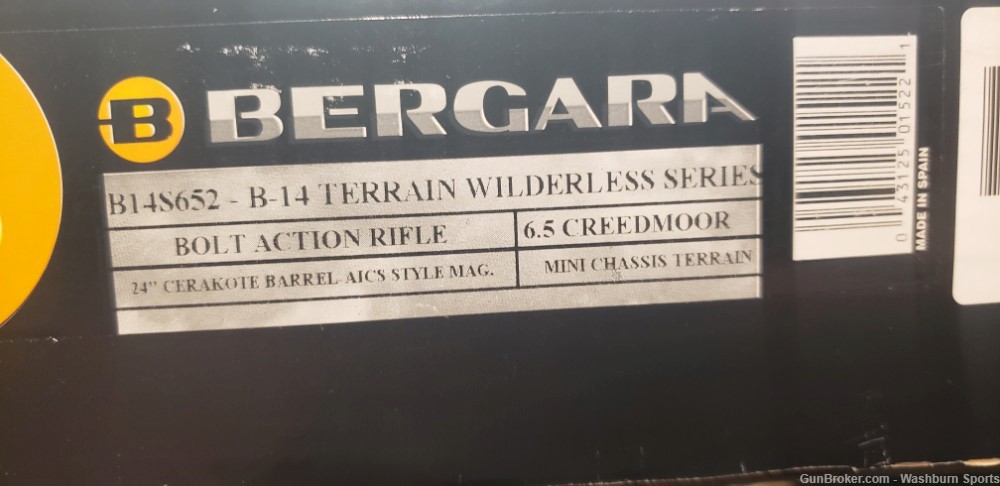 NR Penny Auction New Bergara B-14 Wilderness Series Terrain 6.5 Creed 24" -img-4