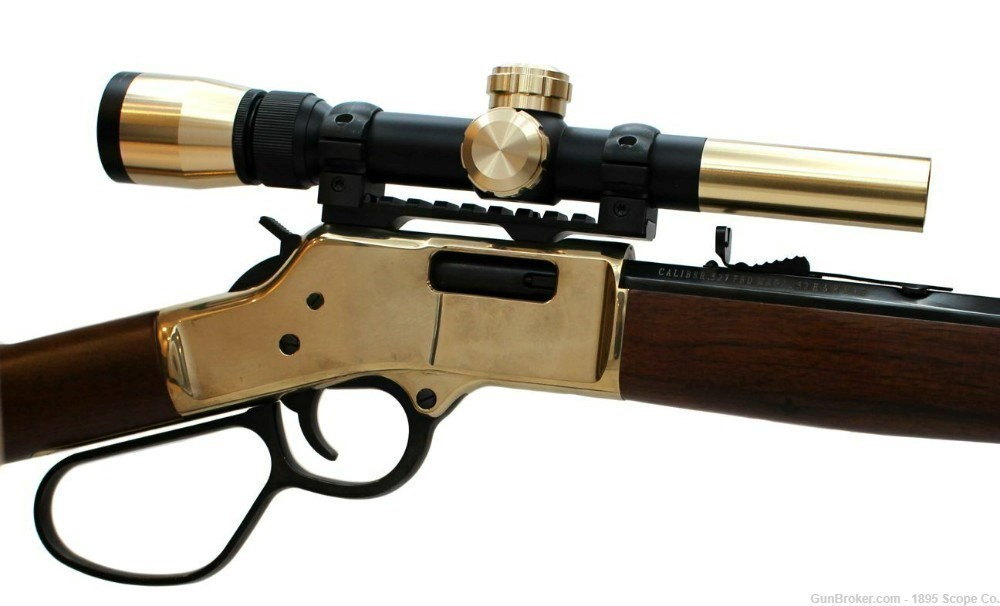 Brass Rifle Scope - Extended, For Henry Big Boy & Henry Lever Action Rifle -img-0