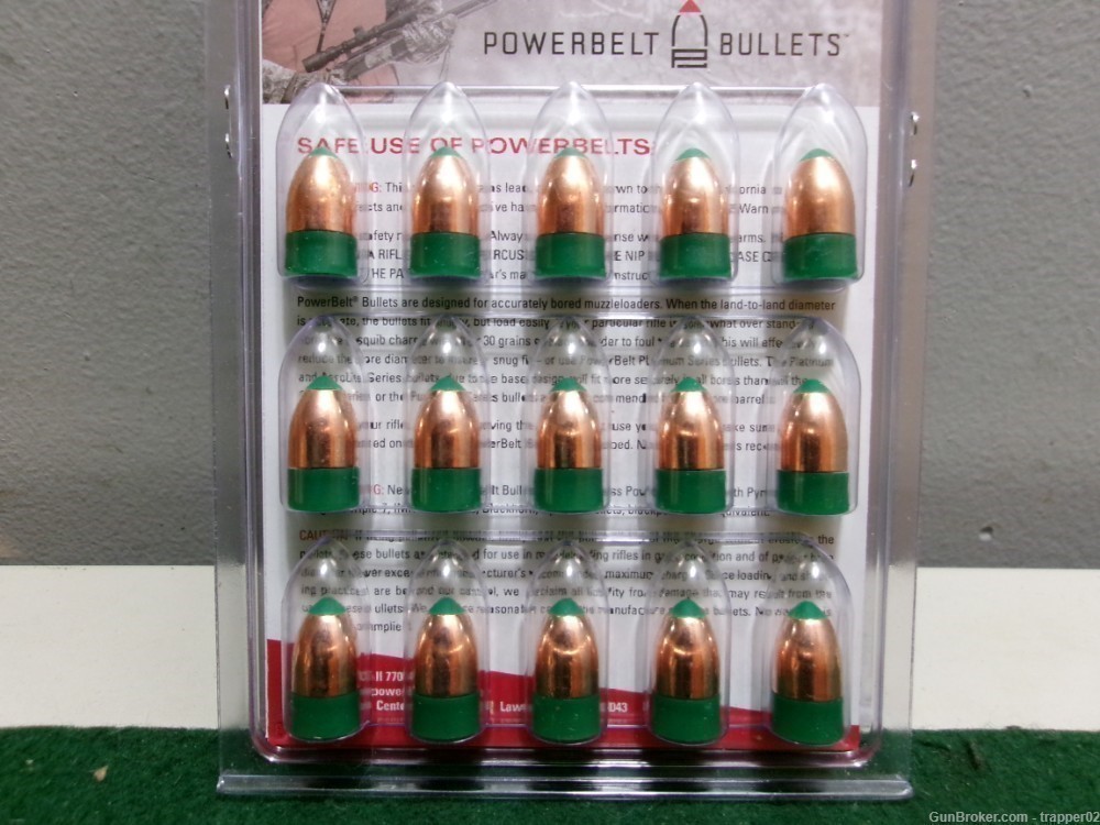 50 Cal Powerbelt Bullets 245 gr Muzzleloader BP Bullets-img-2