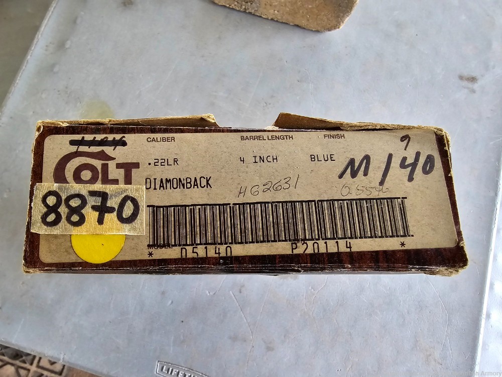 COLT DIAMONDBACK 22, 4"BBL, MADE 1981 IN BOX -img-3