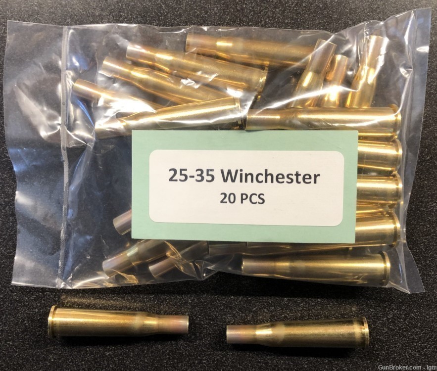 25-35 Winchester Brass Boxer Casings (20)-img-0