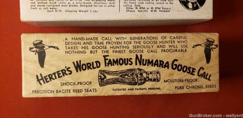 Herters World famous Numara No.377 Goose Call Box Manual vintage bird game -img-6