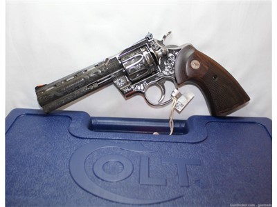 NEW RELEASE! Collectible Stunning Custom Engraved Colt Python 5" 357 MAG