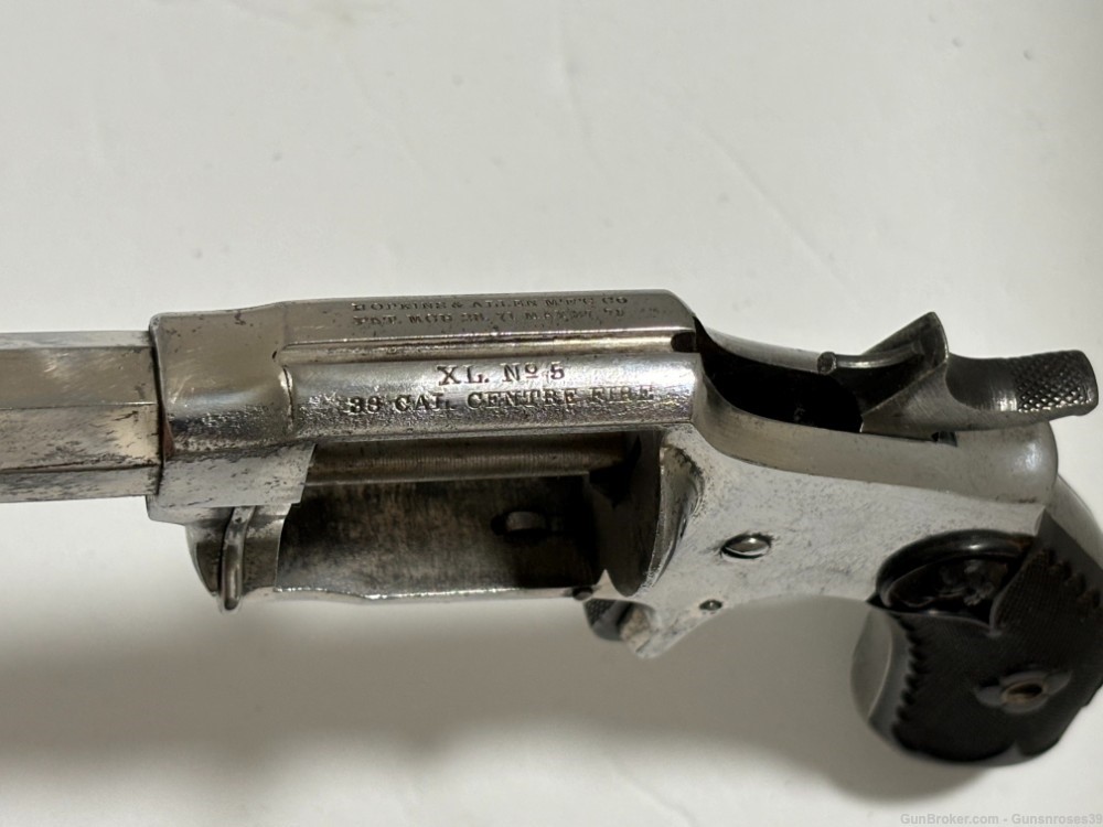 Extremely Rare Antique Hopkins & Allen No 5 spur trigger .38S&W Revolver -img-3