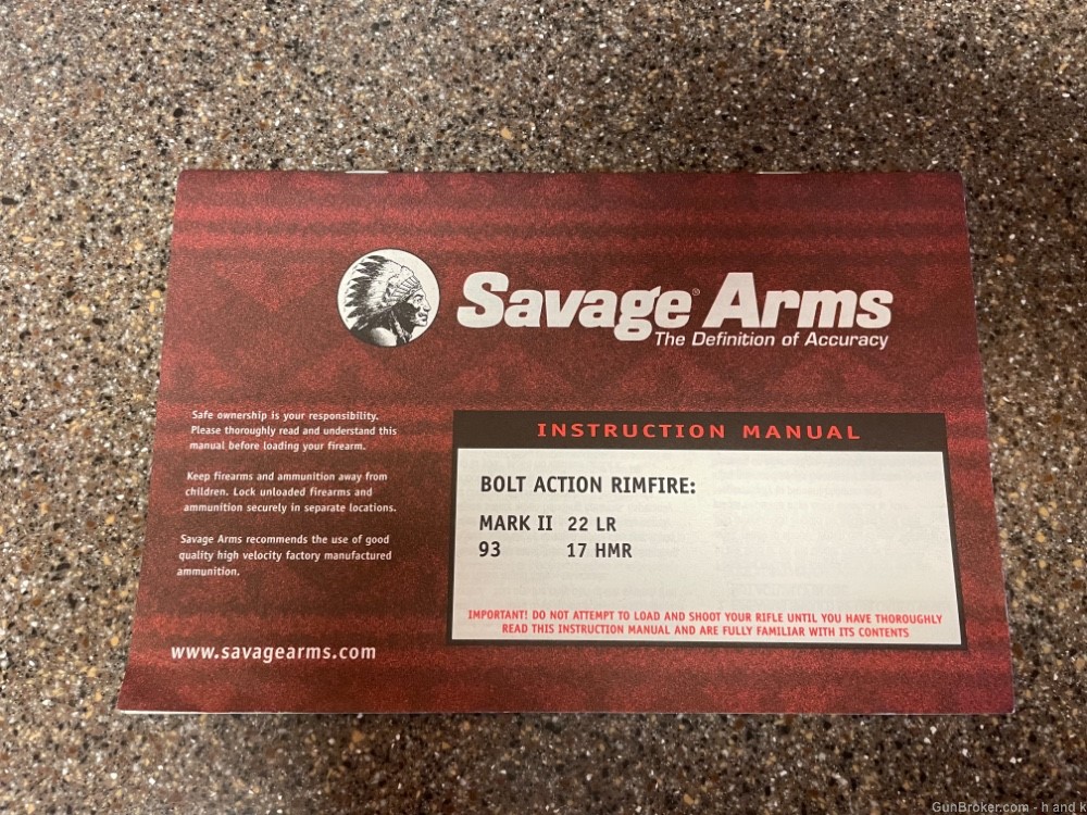 SAVAGE ARMS MK 2& MODEL 93 MANUAL-img-0