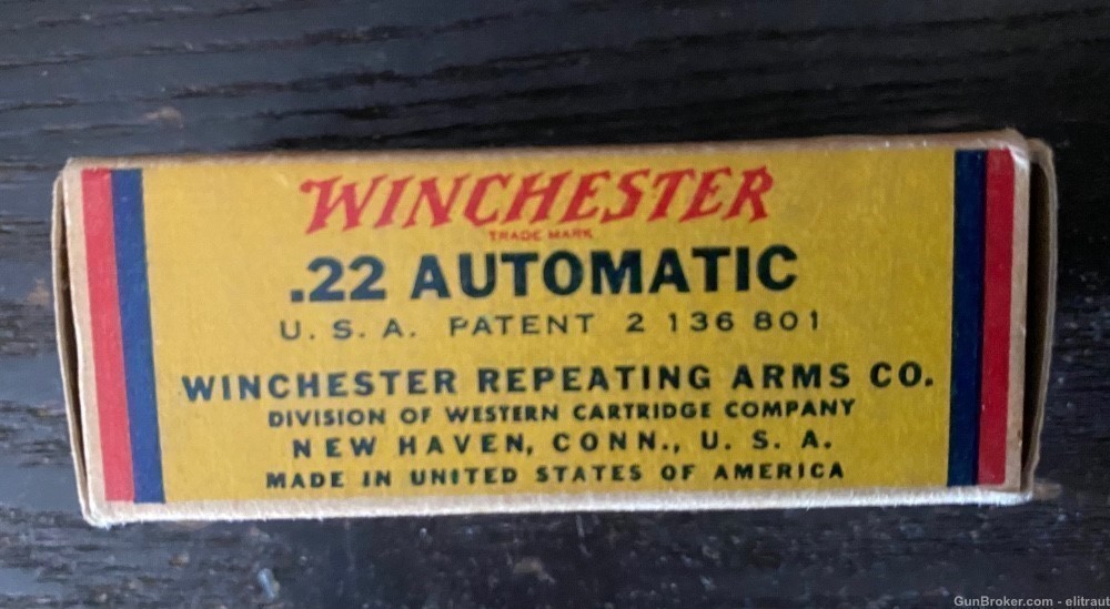 Winchester 22 Winchester Automatic 50rds Vintage full box NOS-img-2