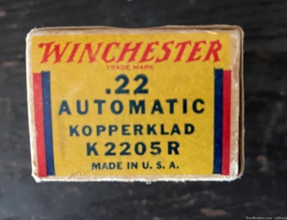 Winchester 22 Winchester Automatic 50rds Vintage full box NOS-img-3