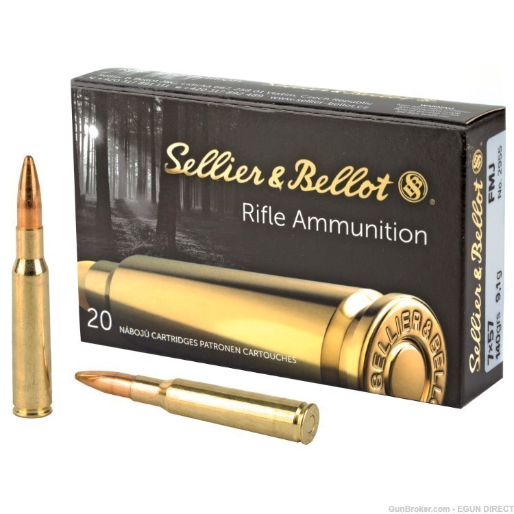 Sellier & Bellot Rifle 7X57 140gr Full Metal Jacket - 20rd-img-0
