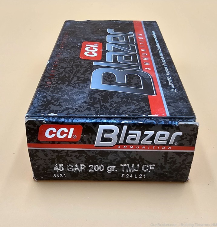 CCI BLAZER Ammunition .45 GAP 1000 Rd. Case NEW 200gr TMJ CF-img-2