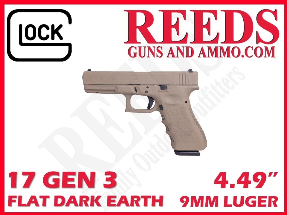 Glock 17 Gen 3 FDE 9mm 4.49in 2-17Rd Mags UI1750203FDE-img-0