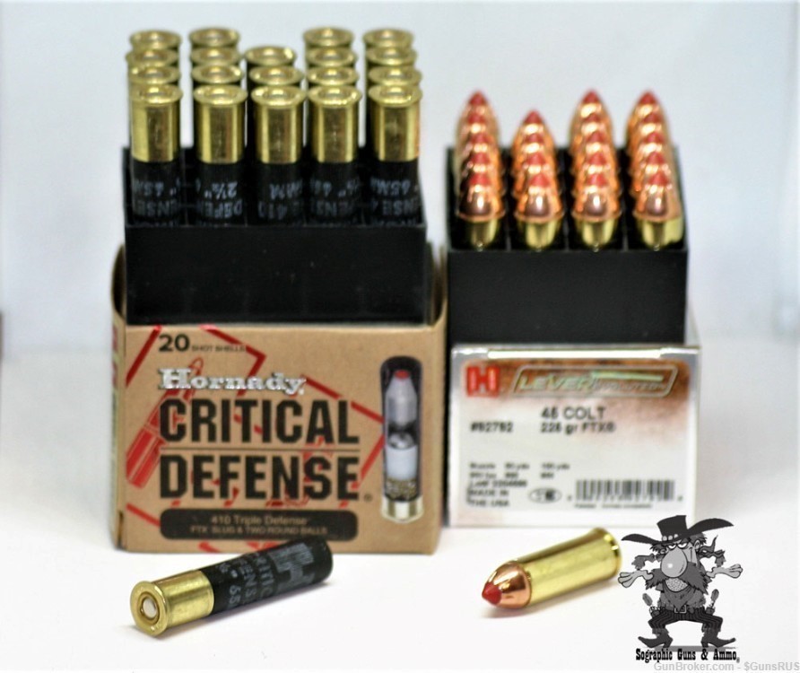 45LC/410 COMBO Hornady BEST LEVEREvolution FTX 45LC & 410 Critical Defense -img-2