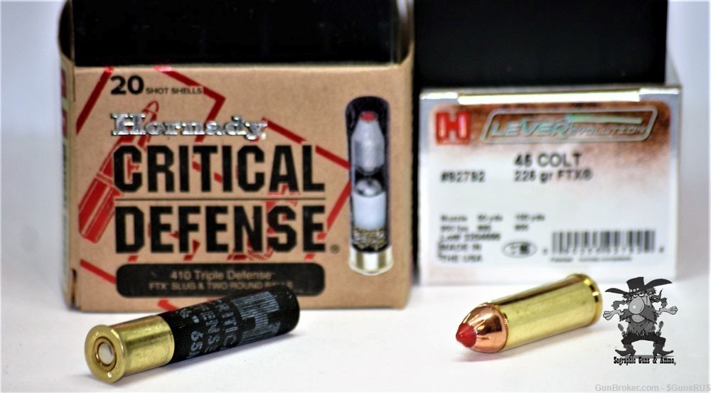 45LC/410 COMBO Hornady BEST LEVEREvolution FTX 45LC & 410 Critical Defense -img-0