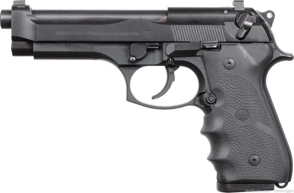 Beretta JS92F700 92 FS Brigadier 9mm Single/Double 4.9" 15+1 Black Hogue-img-2
