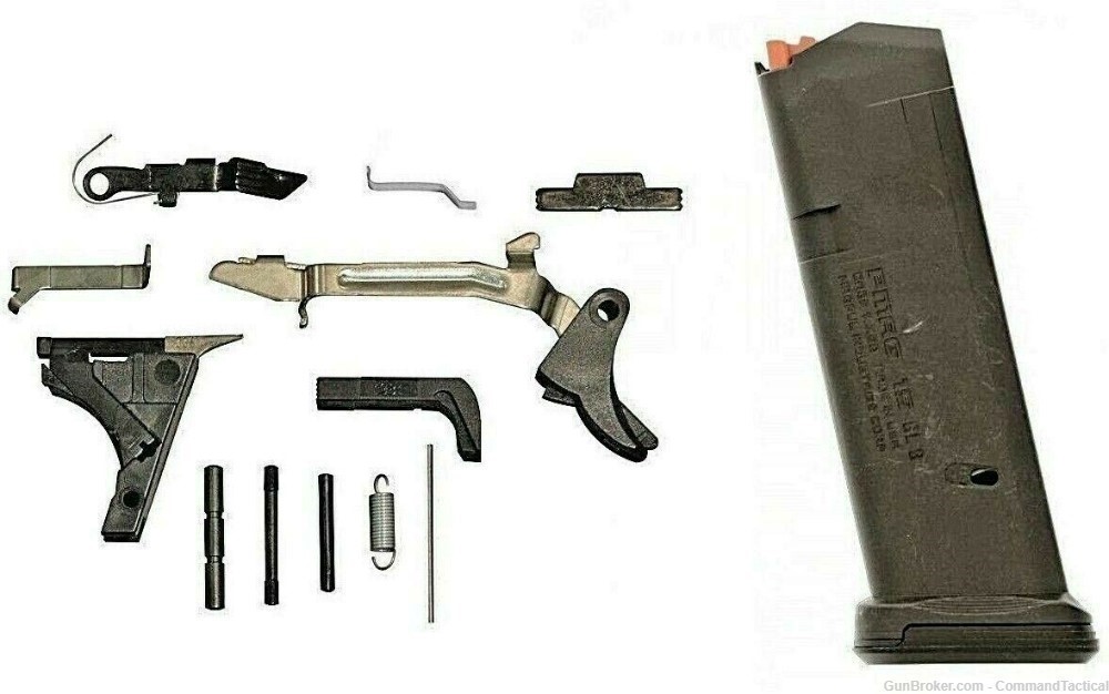 For GL0CK 9MM LPK - P0lymer80 / Spectre G17 + (2) EXTENDED PARTS + Mag-img-0