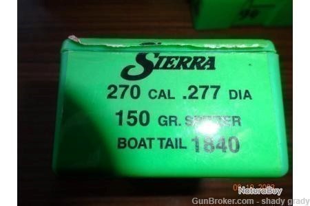 sierra 270cal 150gr spitzer boat tail-img-0