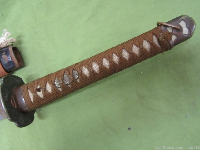 WW2 SAMURAI KATANA OFFICER' S  SWORD & SCABBARD SHOWA STAMP & SIGNED-img-6
