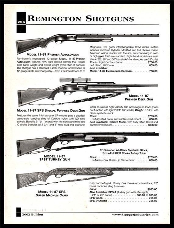 2002 REMINGTON 11-87 Premier Deer Turkey Mag Shotgun AD-img-0