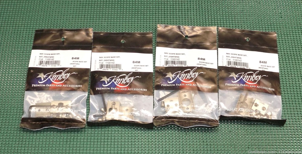 Kimber 84M Montana SST Scope Mount Bases #1100142 1 lot of 4 New NO RESERVE-img-0