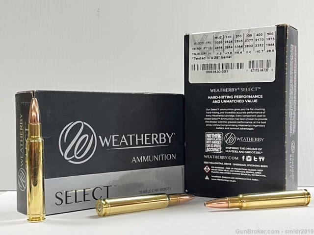 40 Rounds Weatherby Select 340 Weatherby Mag 225gr Interlock Factory New!-img-1