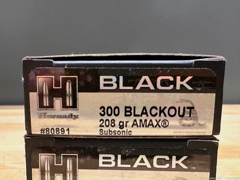 Hornady Black - 300 Blackout 208gr AMAX Subsonic - 200 rounds #80891-img-3
