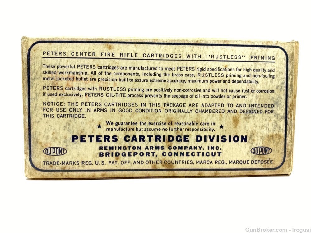 Peters .300 Savage 150 Gr Protected Expanding Bullet FULL Vintage Box-img-2
