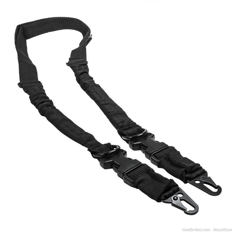 VISM by NcSTAR AARS21PB 2 Point or 1 Point Sling w/Metal Spring Clips Black-img-1