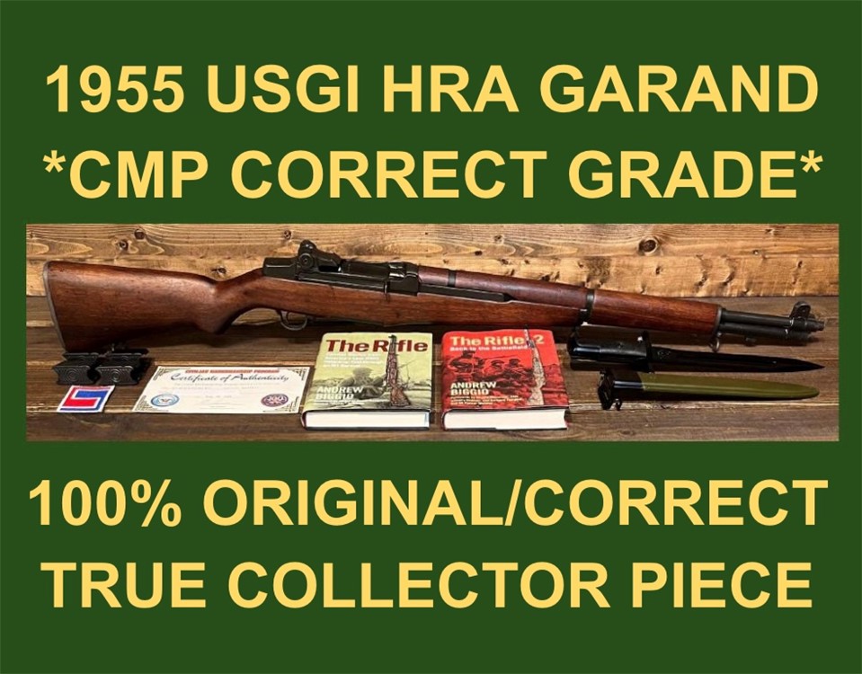 M1 GARAND 1954 HRA CMP ALL CORRECT M-1 GARAND GORGEOUS RIFLE EXTRAS-img-0