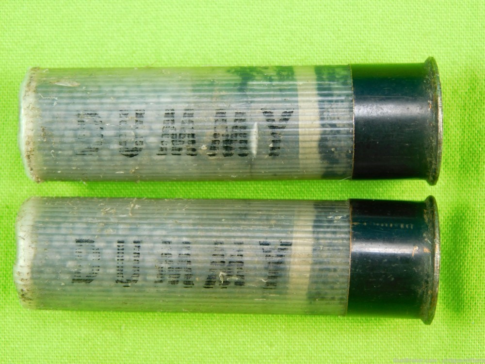 Vintage US Set of 2 20 Gauge Dummy Training Shotgun Round Shell Ammo-img-0