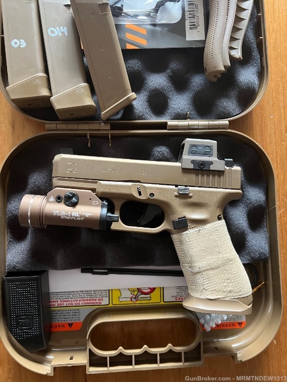 Glock 19x with Glock Performance Trigger/ FDE TLR7-1/ FDE Holosun 509t-img-1
