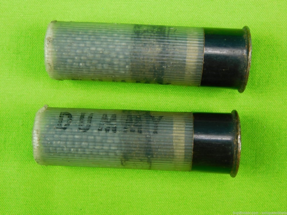 Vintage US Set of 2 16 Gauge Dummy Training Shotgun Round Shell Ammo-img-1