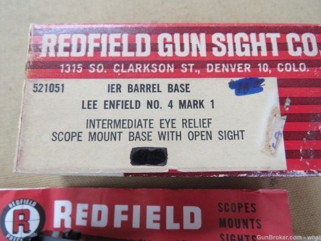 New Redfield Scope Mount Base & Open Sight for Enfield No 4 MK 1 SMLE Rifle-img-2
