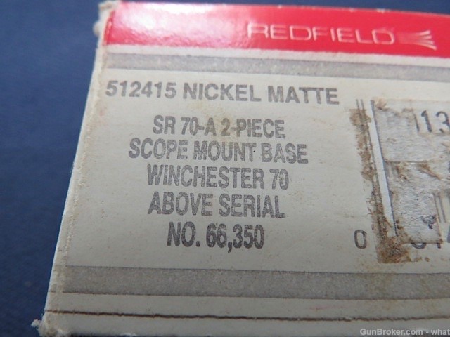 Redfield 2 Piece Scope Mount Base set for Winchester Model 70 Rifle-img-3