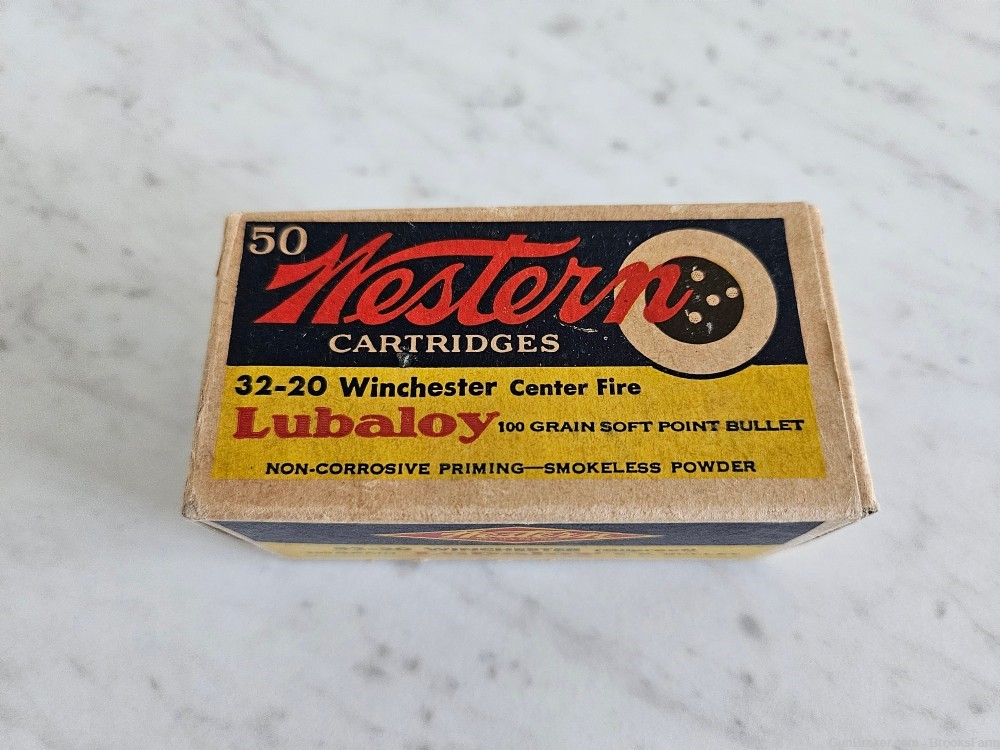 Vintage Collectors Ammo Western Cartridges Bullseye 32-20 Winchester 50 Rds-img-0