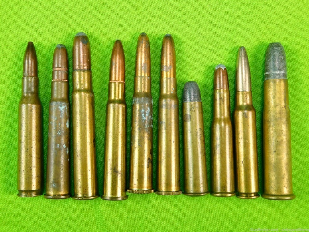 Collector's Lot 10 Round Vintage Antique US Rifle Ammo K-img-0