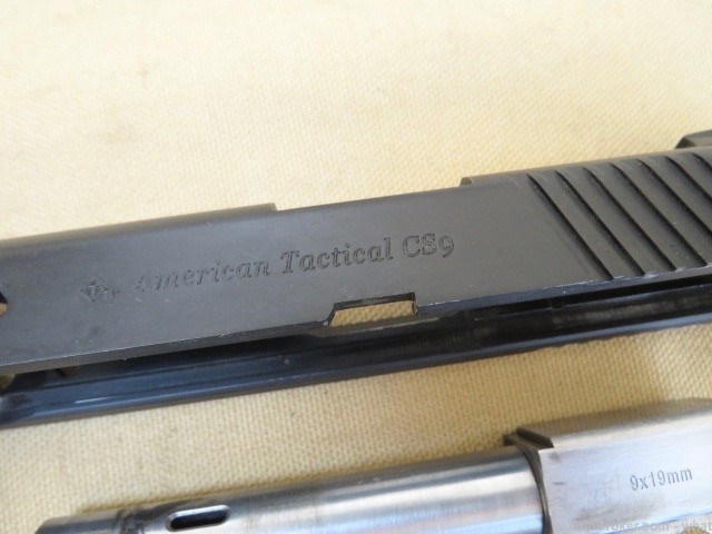 American Tactical CS9 9mm Pistol Slide + Ported Barrel & Recoil Assembly-img-2