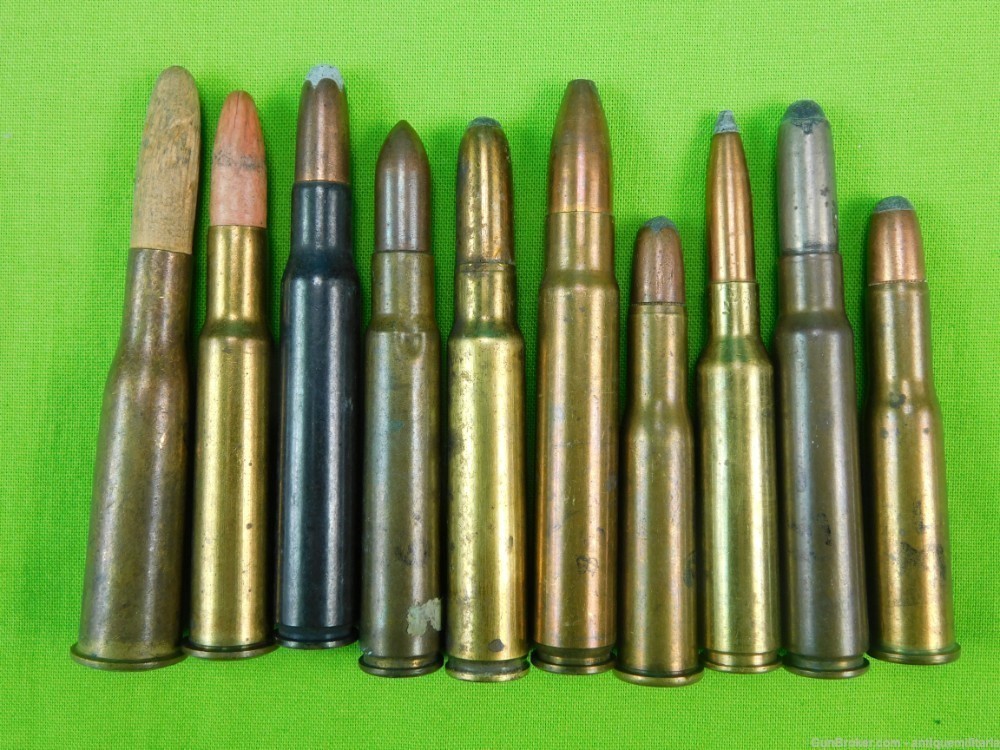 Collector's Lot 10 Round Vintage Antique US Rifle Ammo A-img-0