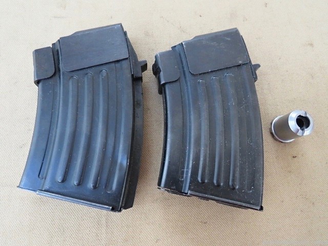 2 Polish AK-47 Magazines 10rd Blank Fire Magazine & Muzzle Adapter -img-2