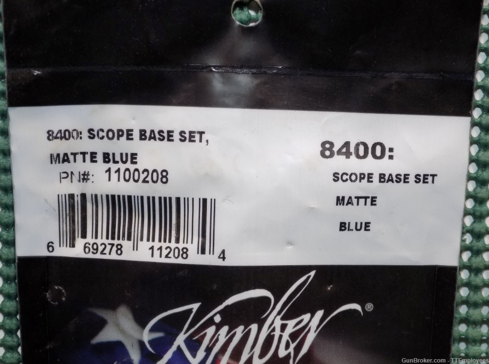 Kimber 8400 Matte Blue Scope Mount Bases #1100208 1 lot of 3 New NO RESERVE-img-2