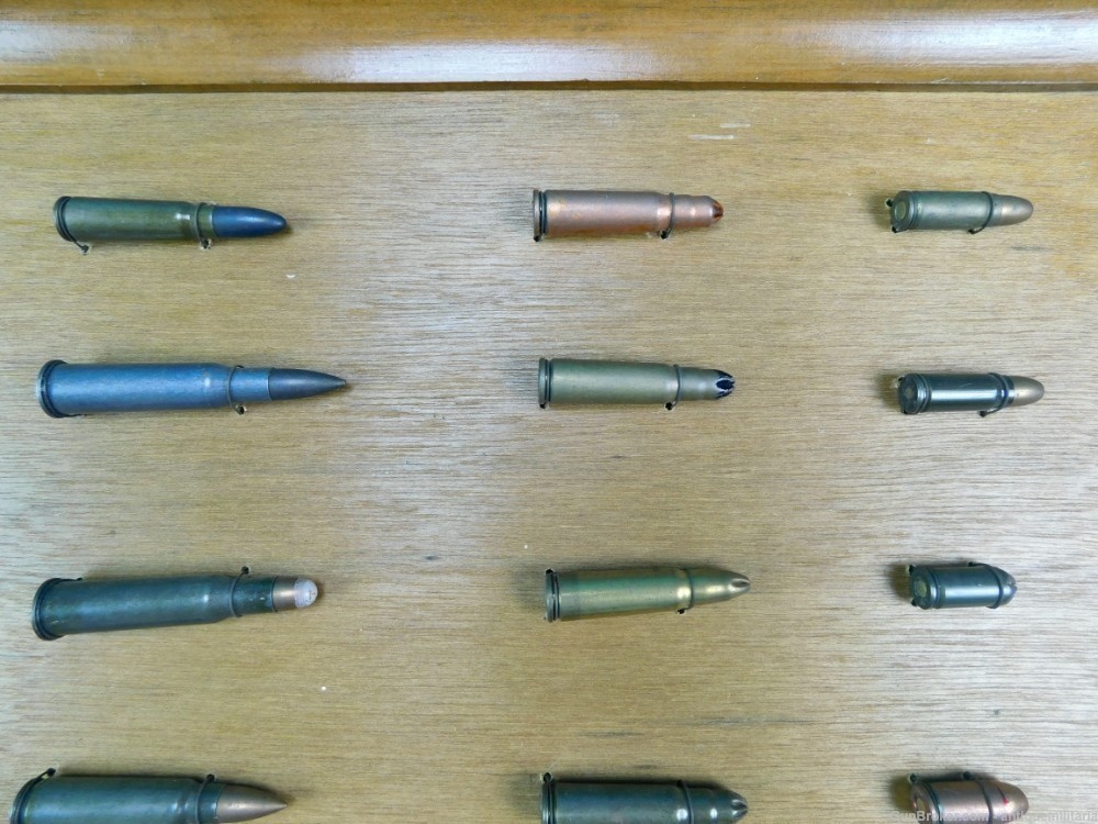 Vintage Custom Made Collector's Ammo Ammunition Display Board B-img-3