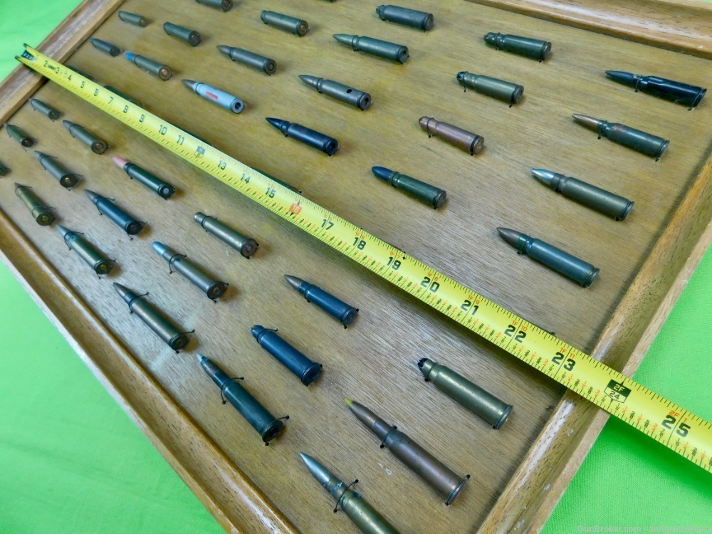 Vintage Custom Made Collector's Ammo Ammunition Display Board A-img-14