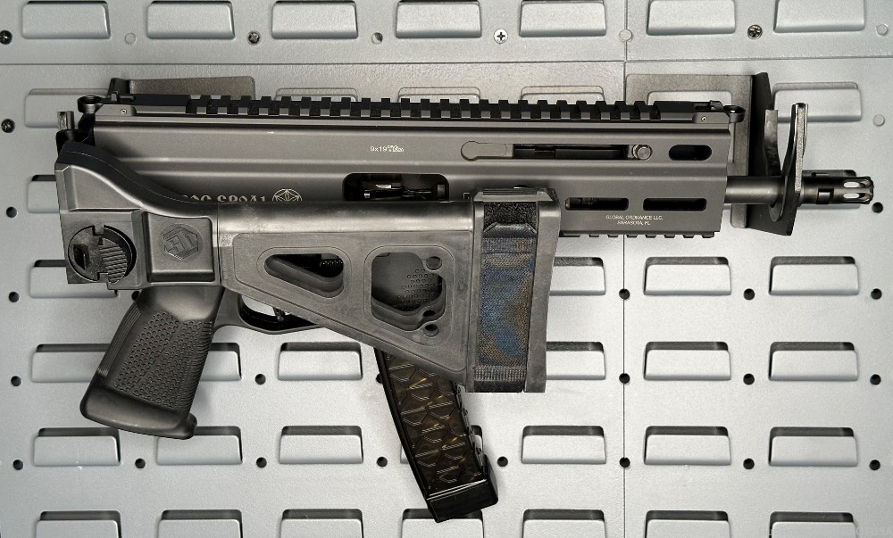  GRAND POWER Stribog SP9 A1 9mm 8" 30rd Pistol TB w/ Folding Brace- Black-img-4
